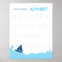 Learn to Write the Alphabet Poster for Kids