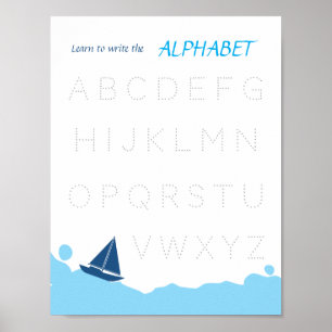 Learn to Write the Alphabet Poster for Kids
