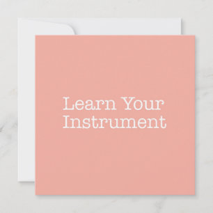 Learn Your Instrument Note Card