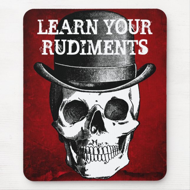LEARN YOUR RUDIMENTS DRUMMER MOUSE PAD (Front)