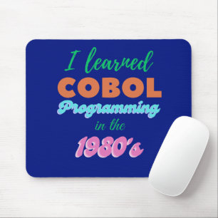 Learned Cobol Programming Language in the 1980s Mouse Pad