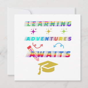 Learning Adventure Awaits, first School Day Invitation