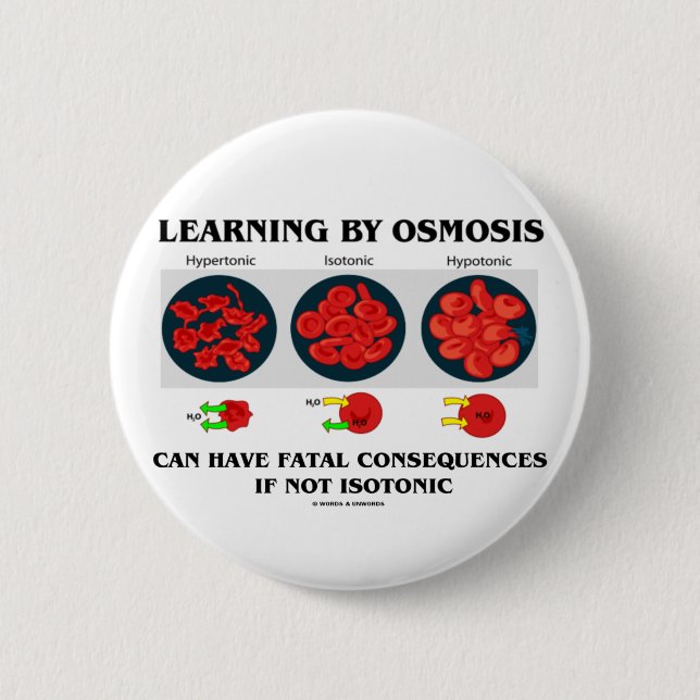 Learning By Osmosis Fatal Consequences (Biology) 2 Inch Round Button (Front)