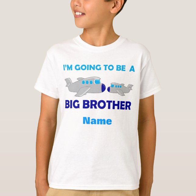 Learning Candy Big Brother Cute Airplane T-Shirt (Front)