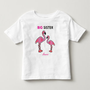 Learning Candy Big Sister Flamingo Personalized Toddler T-shirt