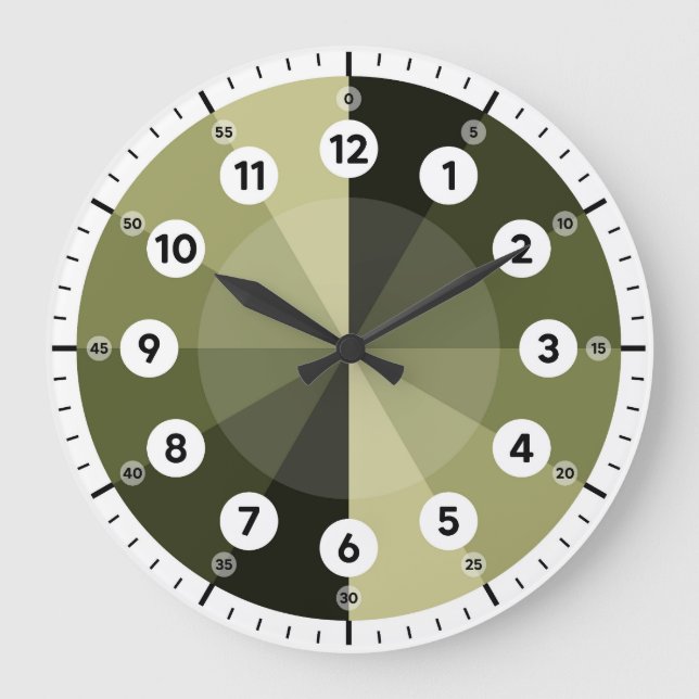 Learning Clock - Telling Time - Forest Green (Front)