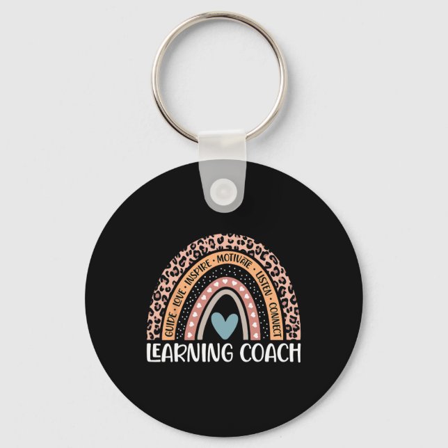 Learning Coach 100th Day Of School Learning Teache Keychain (Front)