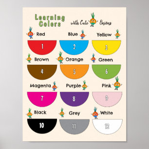 Learning Colours with Cute Onions Poster