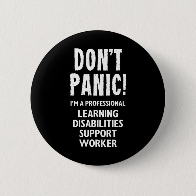 Learning Disabilities Support Worker  2 Inch Round Button (Front)