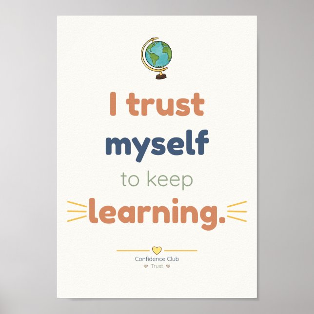 Learning | Kids Affirmation Poster (Front)