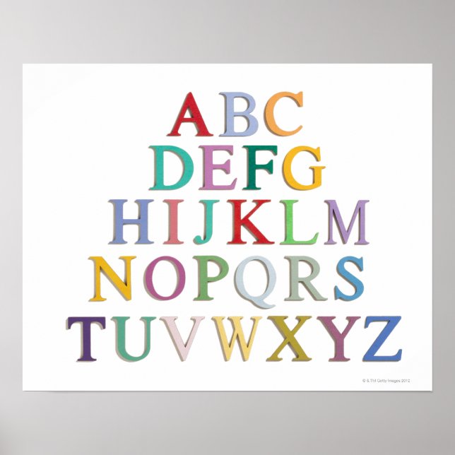 learning, letters, alphabet poster (Front)