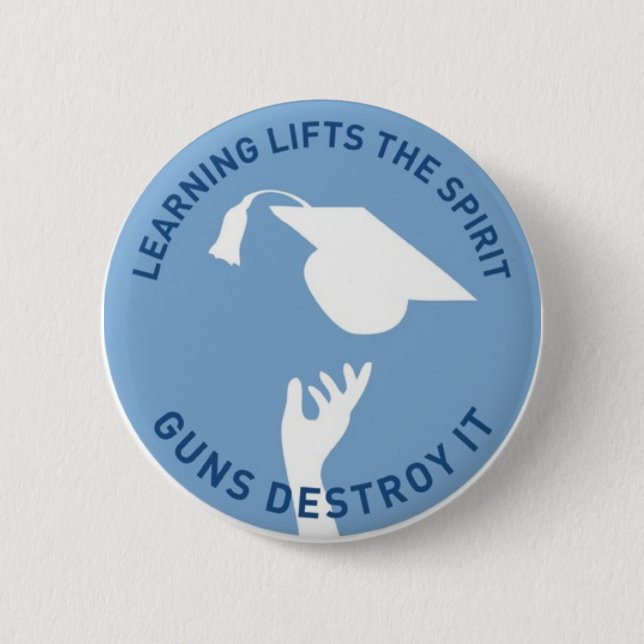 Learning Lifts the Spirit 2 Inch Round Button (Front)