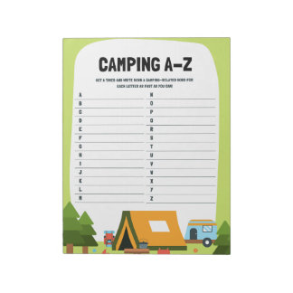 Learning Nature Camping A–Z Educational Game Notepad