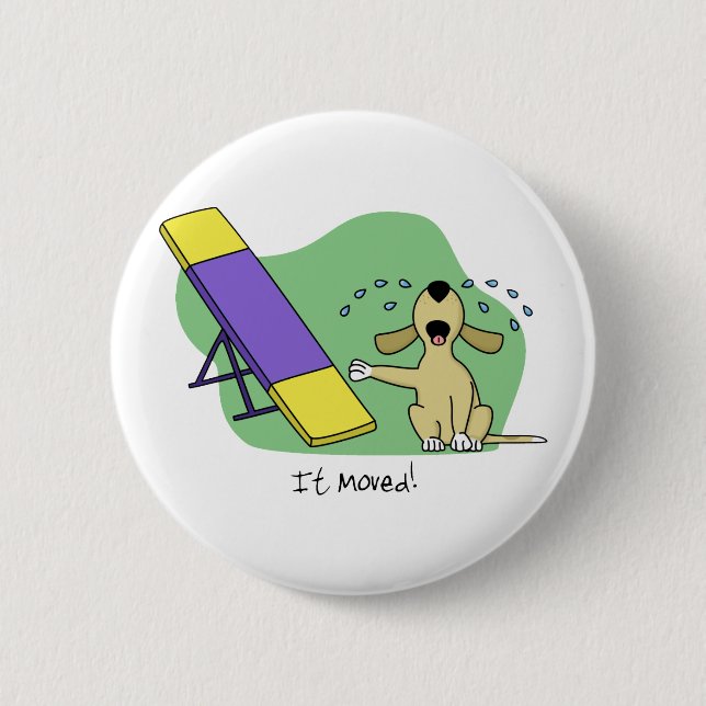 Learning the Teeter Agility 2 Inch Round Button (Front)