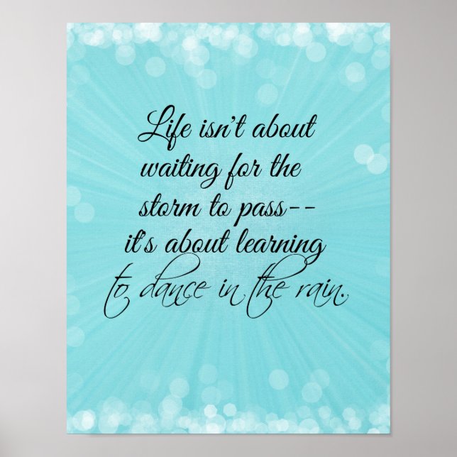 Learning to dance in the Rain Poster (Front)