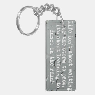 Learning to dance in the rain! Raindrops Photo Keychain
