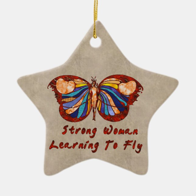 Learning To Fly Ceramic Ornament (Front)