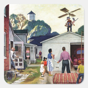 Learning to Fly Square Sticker