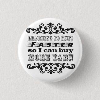 Learning to Knit Faster 1 Inch Round Button
