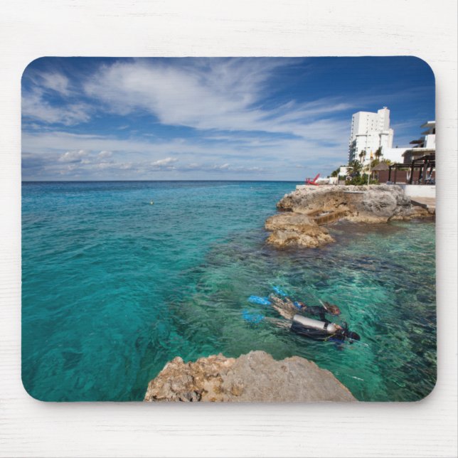 Learning To Scuba Dive, Cozumel Mexico Mouse Pad (Front)