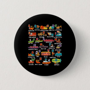 Learning Transportation Animal Letter Abcs Teacher 2 Inch Round Button