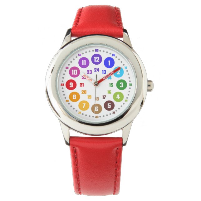 Learning watch as a children's wristwatch gift for (Front)