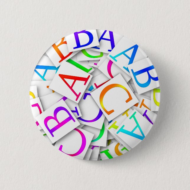 Learning Your ABCs 2 Inch Round Button (Front)