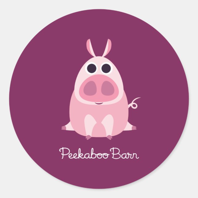 Leary the Pig Classic Round Sticker (Front)