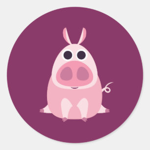 Leary the Pig Classic Round Sticker