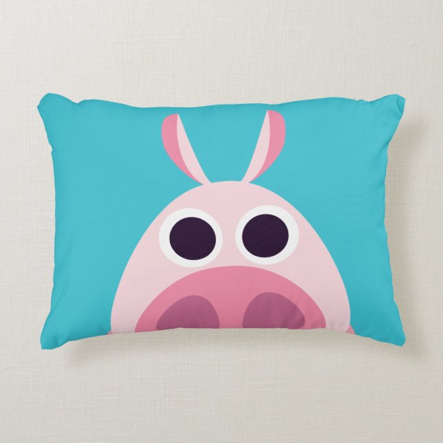 Leary the Pig Decorative Pillow (Front)