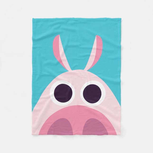 Leary the Pig Fleece Blanket (Front)