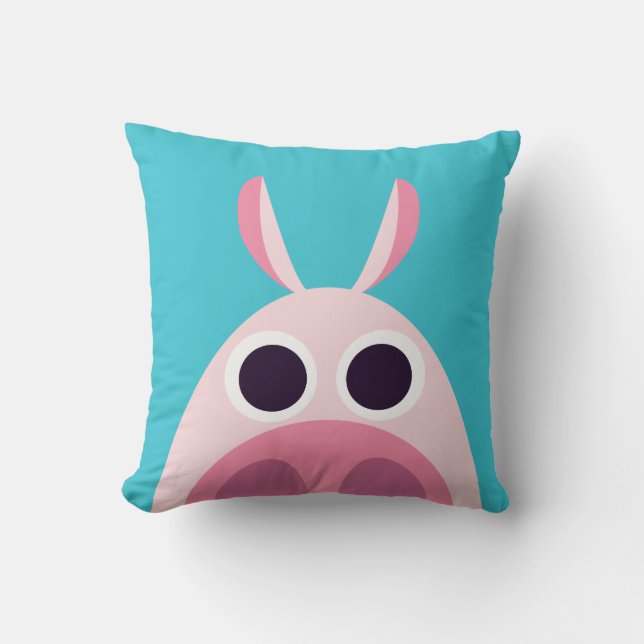 Leary the Pig Throw Pillow (Front)