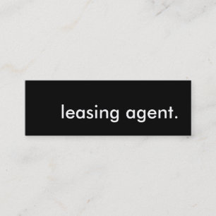 leasing agent. mini business card
