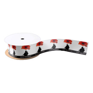 LEAST WE FORGET AFGHANISTAN TROOPER SATIN RIBBON