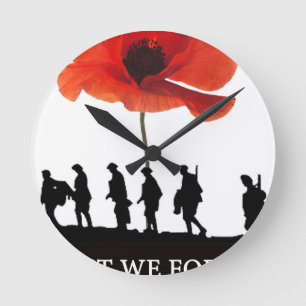 LEAST WE FORGET SOLDIERS MARCHING ROUND CLOCK