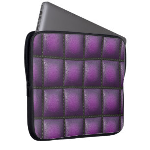 Leather Amethyst Star Ruby Lilac Stone Look Laptop Sleeve