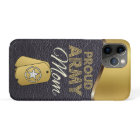 Leather and Gold Proud Army Mom