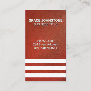 Leather Background White Stripes Business Card