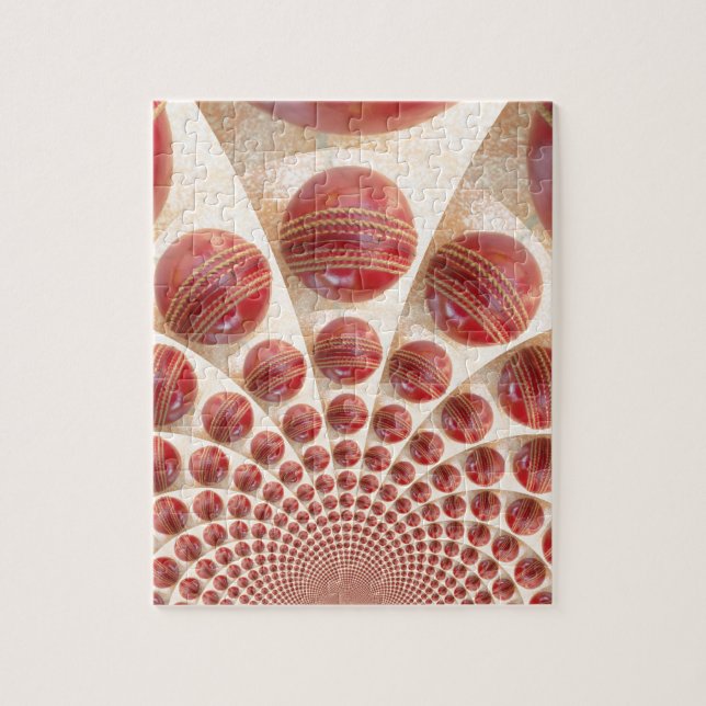 Leather Ball Rhythm Cricket Balls: Rhythmic Array Jigsaw Puzzle (Vertical)