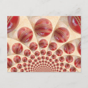Leather Ball Rhythm Cricket Balls: Rhythmic Array Postcard