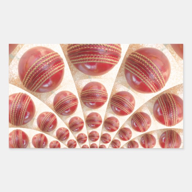Leather Ball Rhythm Cricket Balls: Rhythmic Array Sticker (Front)