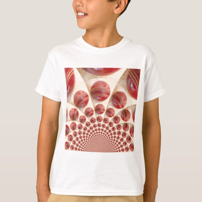 Leather Ball Rhythm Cricket Balls: Rhythmic Array T-Shirt (Front)