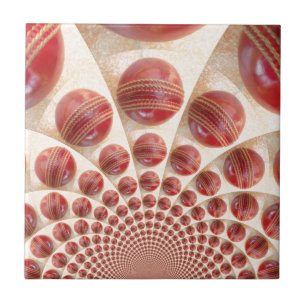 Leather Ball Rhythm Cricket Balls: Rhythmic Array Tile