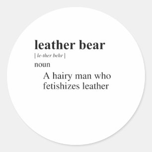 LEATHER BEAR CLASSIC ROUND STICKER