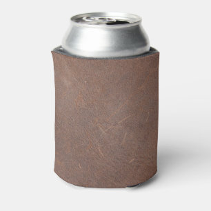 Leather Blue Tartan Fabric Crocodile Skin Can Cooler