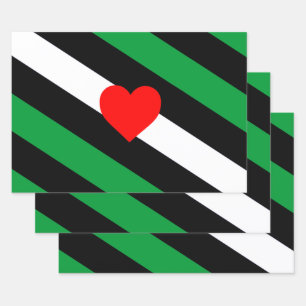 Leather Boi Pride Flag Wrapping Paper Sheet