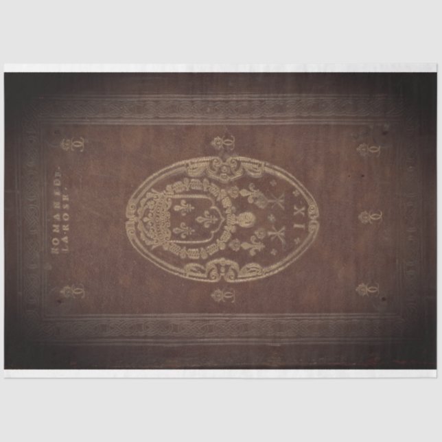 Leather Book Cover Decoupage Paper (Front)