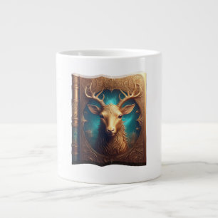 Leather Bound Copy Of A Deer Hunting Guide Large Coffee Mug