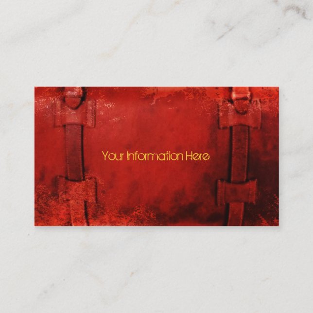 Leather Bound Distressed Business Card (Front)