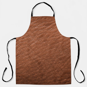 Leather brown structure clothing apron